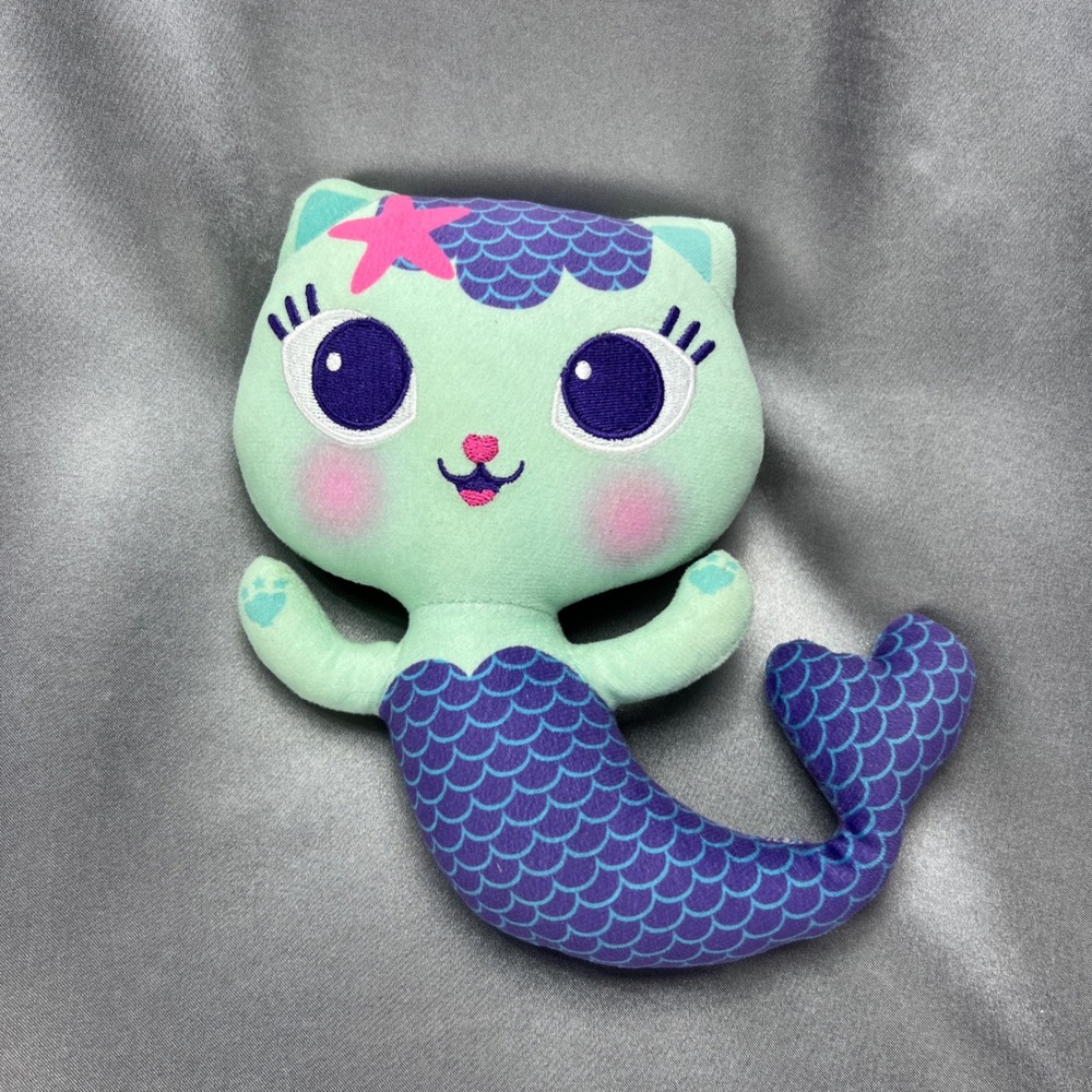 Gabby's Dollhouse Mercat Purr-ific Plush 8" Mermaid Kitty Cat Movie Toy Stuffy